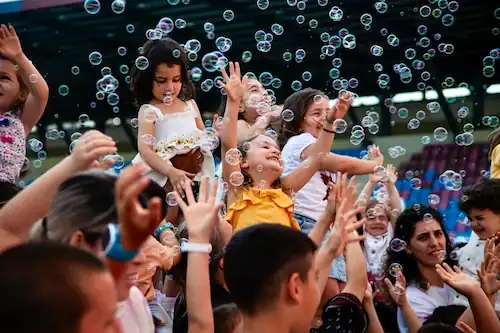 Spectacle de bubble show pour enfants